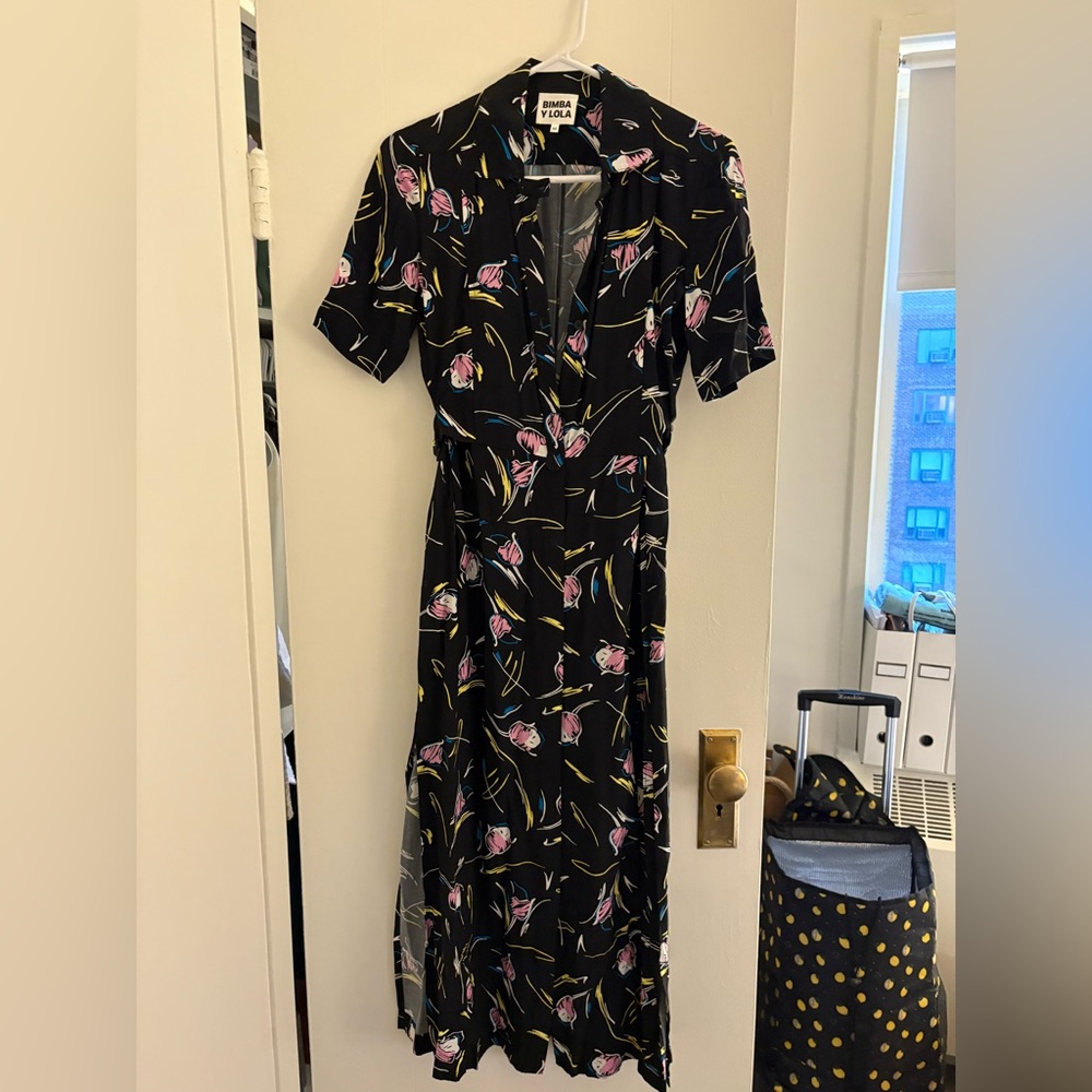 Bimba y Lola Floral Black Dress